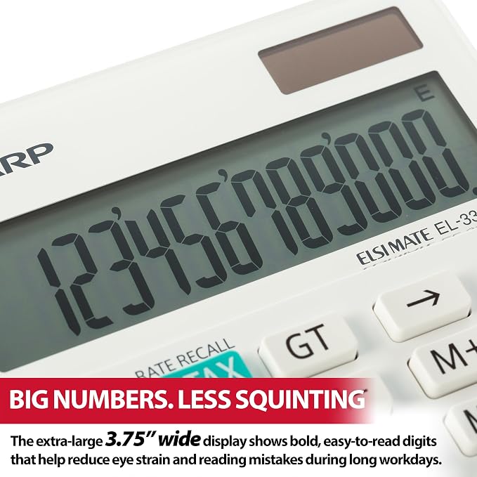 Sharp EL-334WB Business Calculator - Image 2