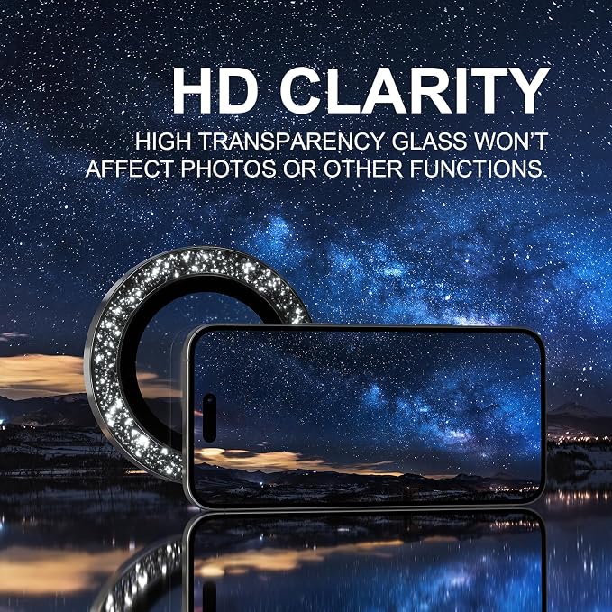 Choiche Compatible for iPhone 16 /iPhone 16 Plus Camera Lens Protector Bling - Image 5