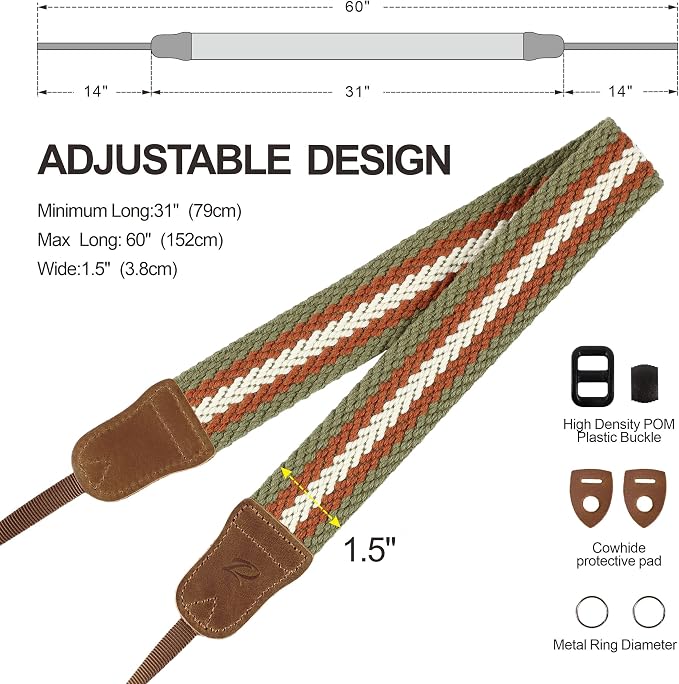 Padwa Lifestyle Stripes Camera Strap - Image 7