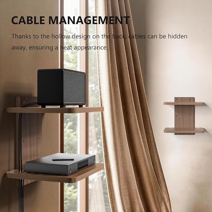 WALI Floating TV Shelf, 2 Tier Projector Shelf - Image 4