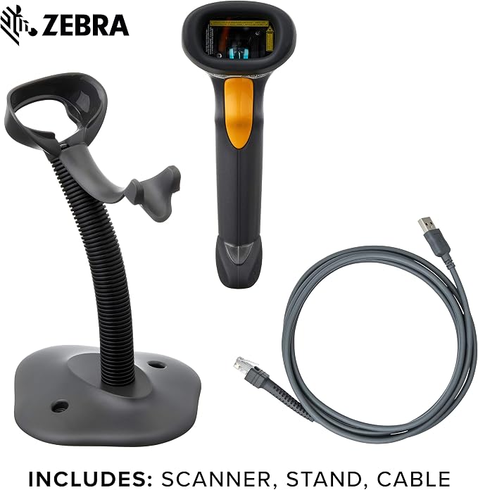 Symbol Zebra LS2208 Series Corded Handheld Standard Range Laser Scanner Kit - Image 2