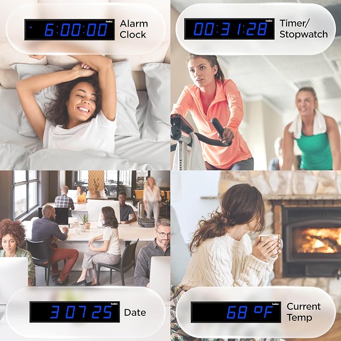 Ivation Huge Oversized 72" Large Digital LED Clock | Big Digital Clock - Image 3