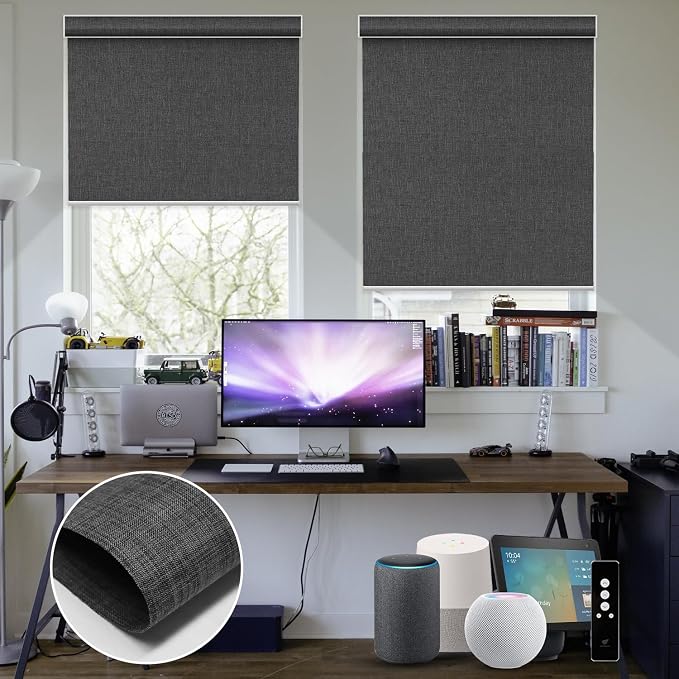 SmartWings Motorized Blinds Dual-Sided Cordless Smart Blackout Shades, Custom by SmartWings