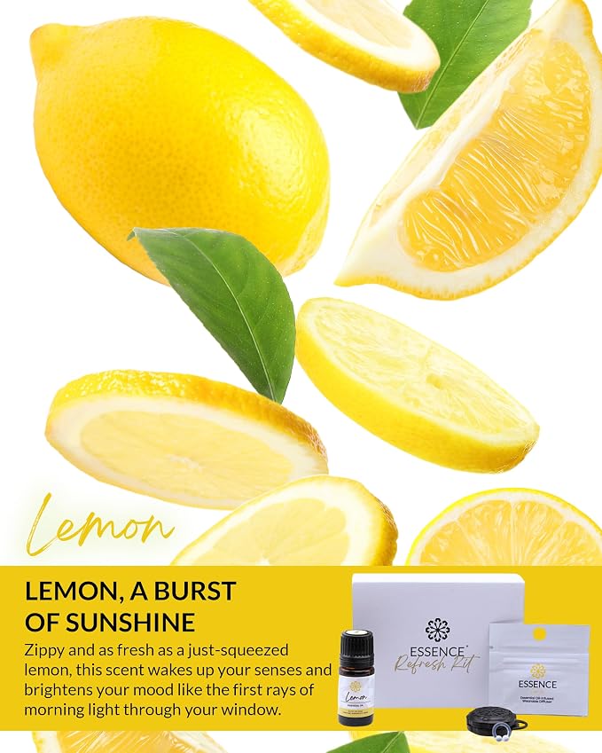 Essence Wearable Aromatherapy Nasal Diffuser – Lemon Essential Oil Nose Ring - Image 3