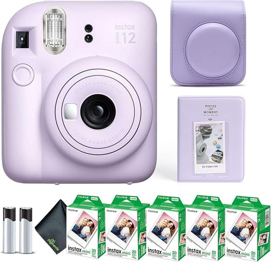 Fujifilm Instax Mini 12 Instant Camera Lilac Purple Bundle by FUJIFILM