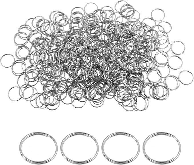 500PCS Stainless Steel Bright Silver Chandelier Split Rings, 0.63inch Diameter by Tighall