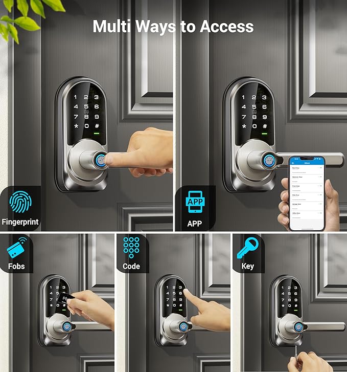 Veise RZ09 Smart Lock, 7-in-1 Keyless Entry - Image 3