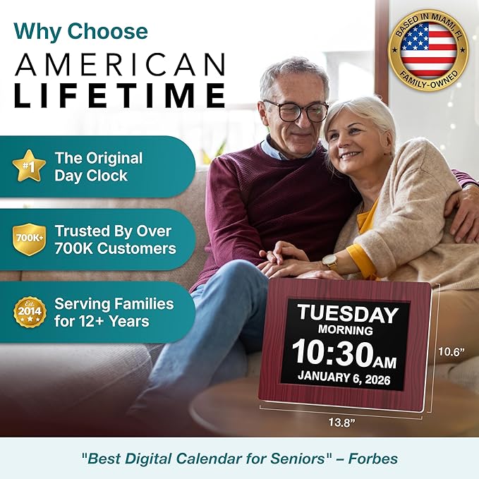 American Lifetime New 2026 Dementia Clock Large Digital Clock - Image 2
