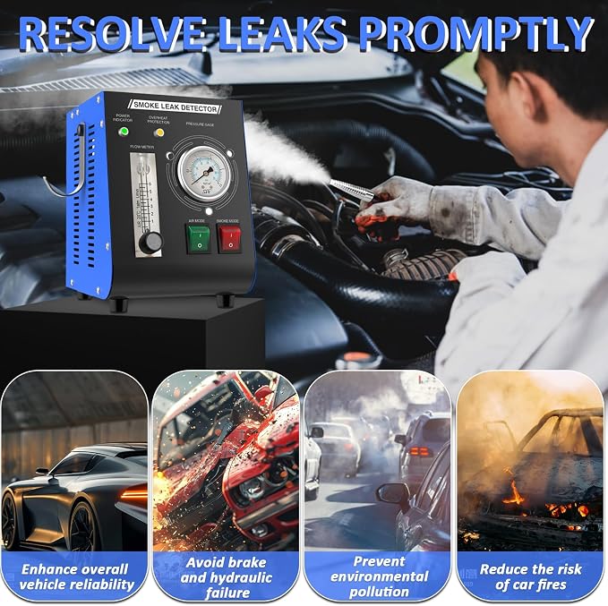 Smoke Machine Automotive Leak Detector Built in Air Pump, EVAP Smoke Machine - Image 5