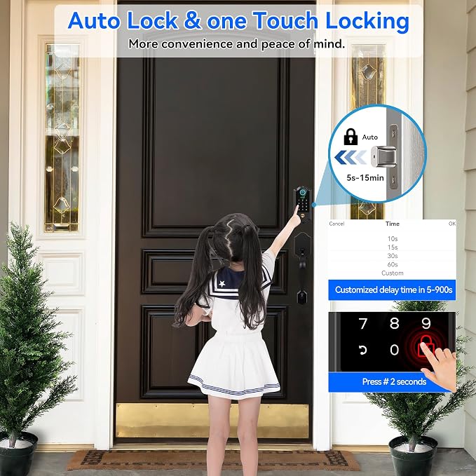 Smart Fingerprint Door Lock for Front Door – Keyless Entry Deadbolt - Image 5