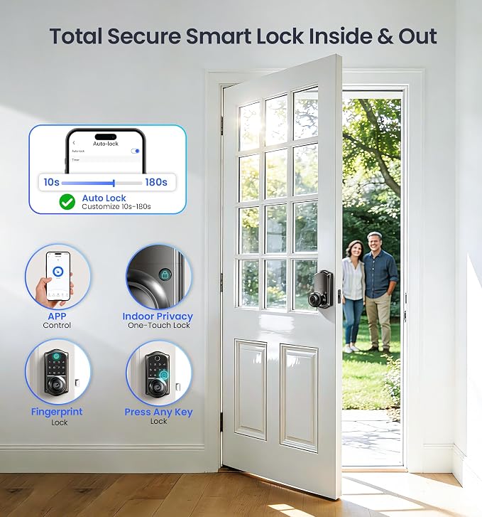 Veise VE018 Smart Knob Handle Lock - Image 6