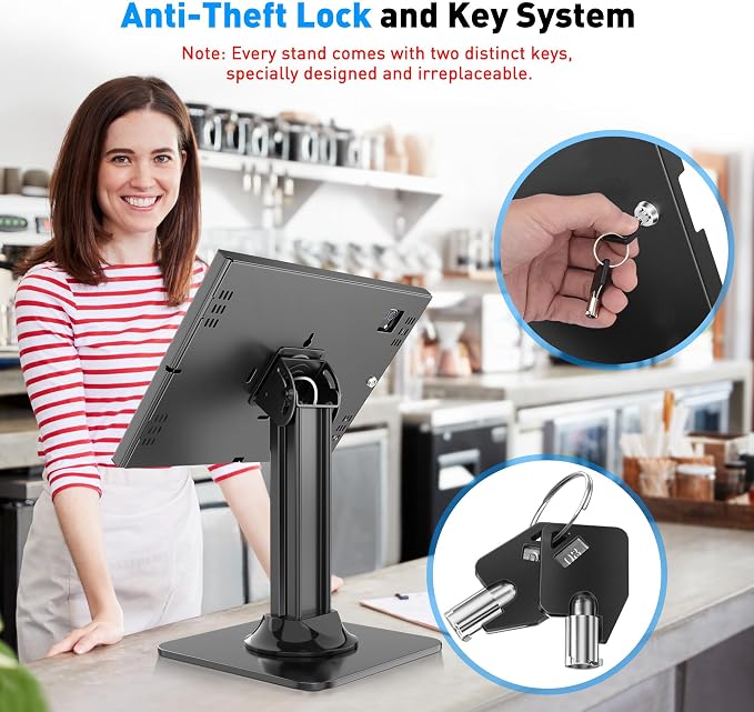 AboveTEK Anti-Theft iPad Kiosk Stand – POS iPad Security Mount - Image 4