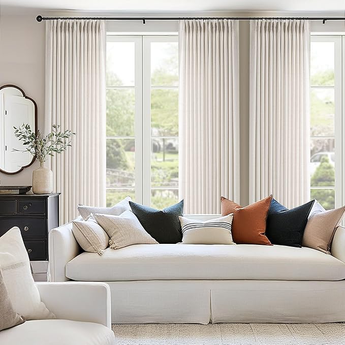 Memory Trained Pinch Pleated Curtains 86 Inches Long, Viral Linen Pinch Pleat - Image 4