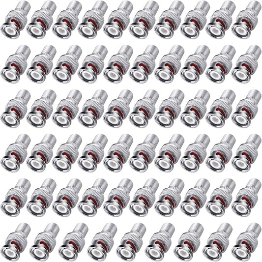 F to BNC Connector 59 Pcs BNC Male Plug to F Female Jack Coax Adapter 75 Ohm by Unknown