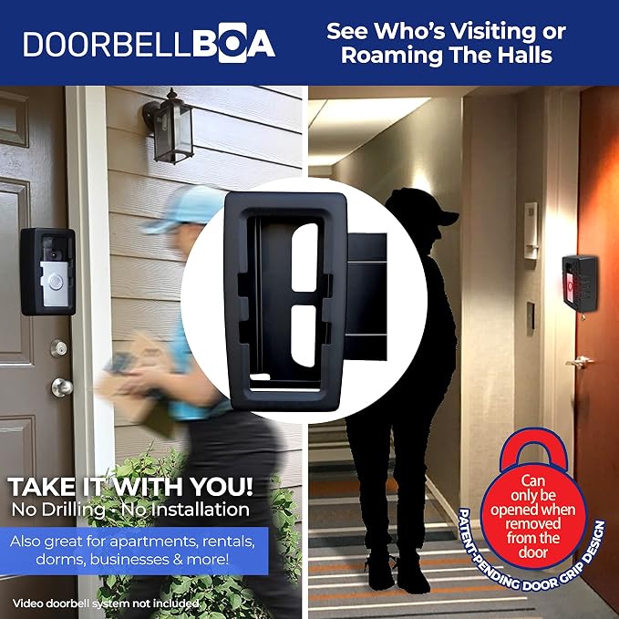 Anti-Theft Video Doorbell Door Mount, No Tools or Installation, Mounts Securely - Image 6