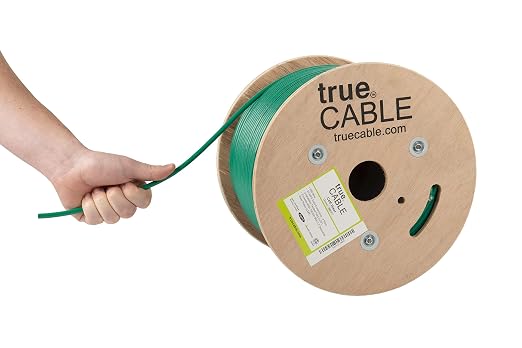 trueCABLE Cat6 Riser, 23AWG 4 Pair Solid Bare Copper, ETL Listed, Unshielded by trueCABLE