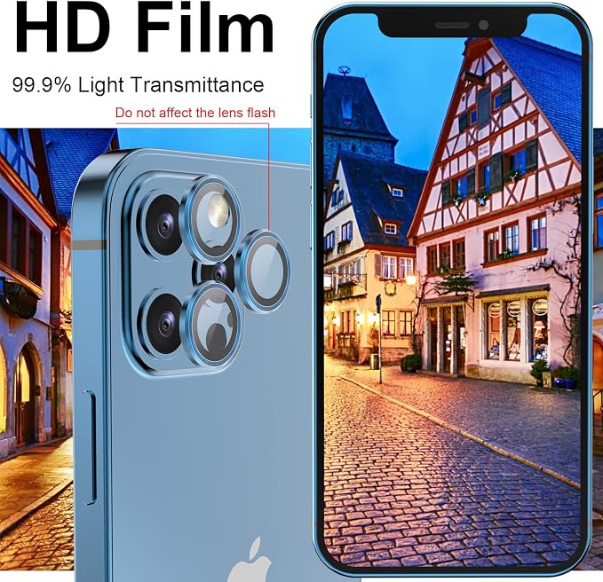YWXTW Aluminum Alloy Tempered Glass Camera Circle Cover - Image 6