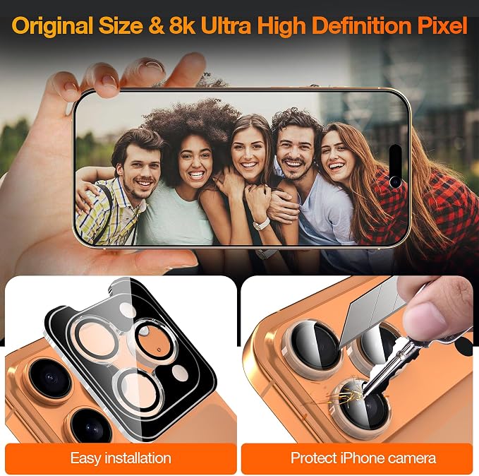 YMHML 3 Pack Compatible for iPhone 17 Pro Privacy Screen Protector Tempered - Image 5