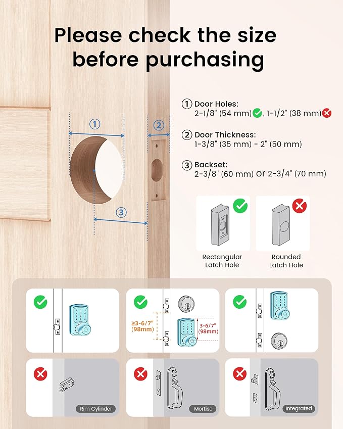 Hidalife Keyless Entry Door Lock, Keypad Door Knob - Image 4