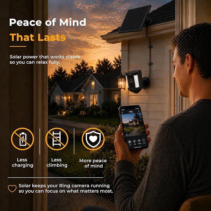 8W Solar Panel for Ring Camera, Solar Panel Charger Compatible - Image 4