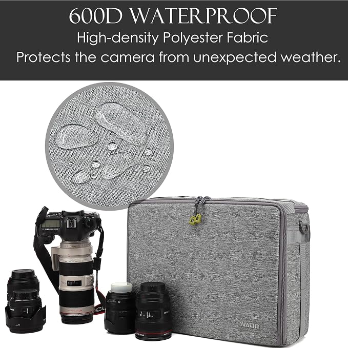 Camera Insert Bag, Shockproof &Pressure-proof Dual Opening Padded Camera Lens - Image 2