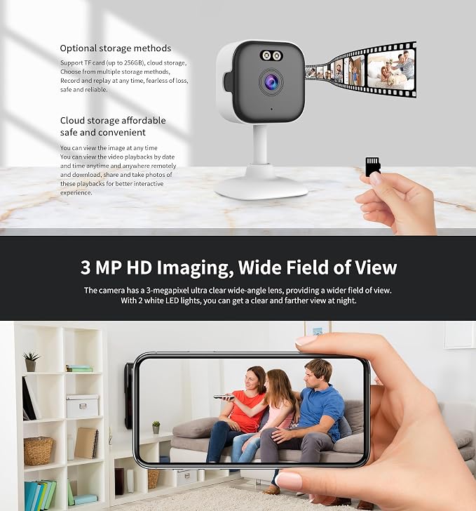 EVERSECU 5Ghz Wired WiFi Camera 2K, Indoor Home Security Cameras - Image 8