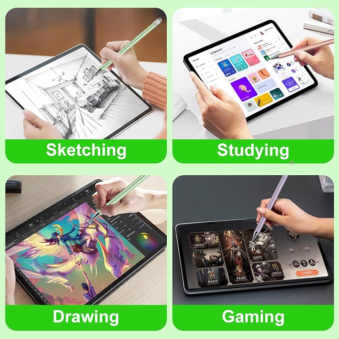 Stylus Pen for Touchscreen ipad.2-in-1 Tip for Nintendo Switch | Disc & Fiber - Image 7