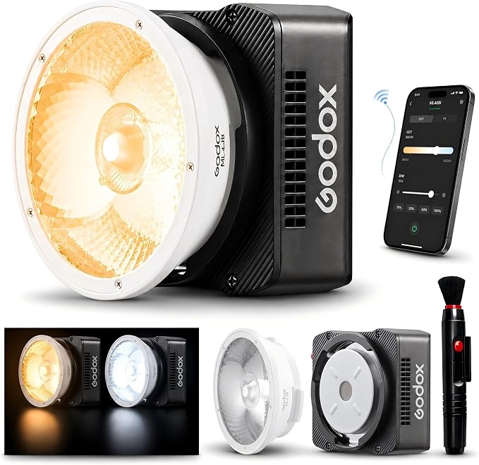 Godox ML40Bi Bi-Color LED Video Light, Portable COB Photography Light by GODOX