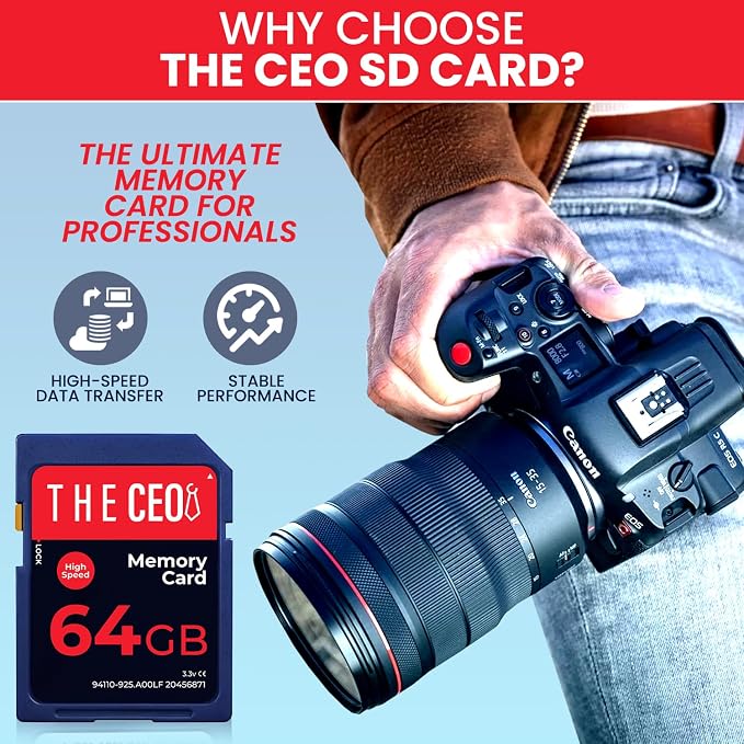 THE CEO SD Card for Camera 64GB Class 10 Memory Card UHS-I Compatible - Image 6