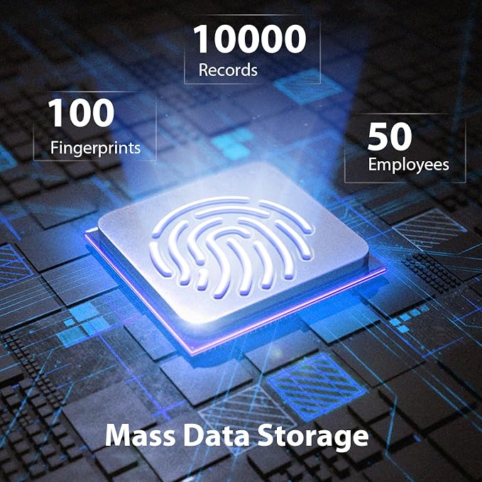 NGTeco Time Clocks for Employees Small Business, W3 2.4GHz WiFi Biometric - Image 9