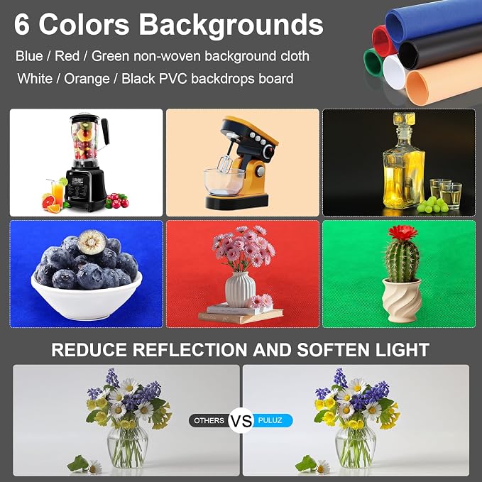 PULUZ Light Box 24x24in, Portable Photo Studio Light Box - Image 4