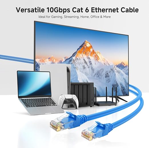 Cable Matters 10Gbps Snagless Short Cat 6 Ethernet Cable - 1ft - Image 2