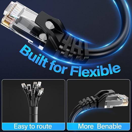 Cat6 Ethernet Cable 10Gbps 10 ft, UTP Ethernet Cable Cat 6, Flexible Bare - Image 4