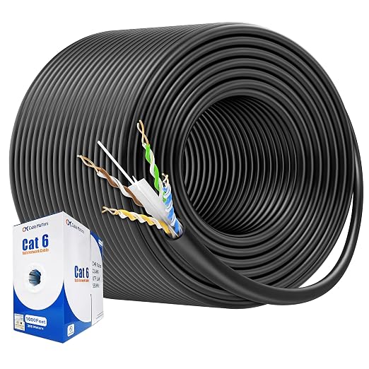 Cable Matters 10Gbps in-Wall Rated 23AWG Bare Copper Cat 6 Cable - 1000ft by CableMatters