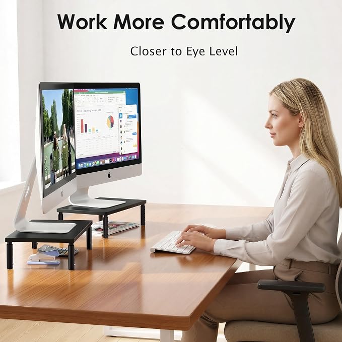 OPNICE Desk Organizers and Accessories, Adjustable Computer Monitor Stand Riser - Image 8