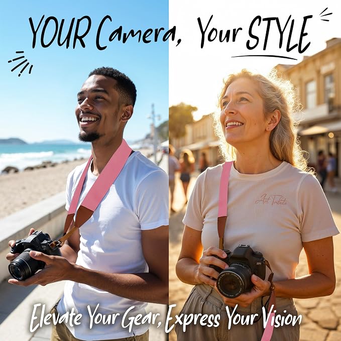 Art Tribute Camera Strap For Photographers Padded Universal Fit Neck Shoulder & - Image 2
