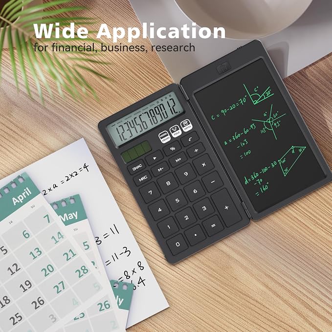 Desk Calculator with Erasable LCD Notepad Calculators ROATEE Desktop Basic - Image 5
