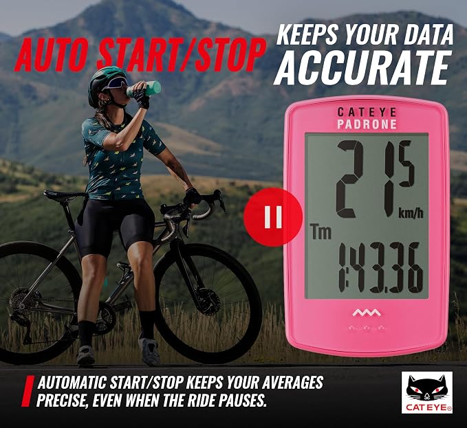 CATEYE Padrone Wireless Bike Computer – Oversized Display Cyclocomputer - Image 8