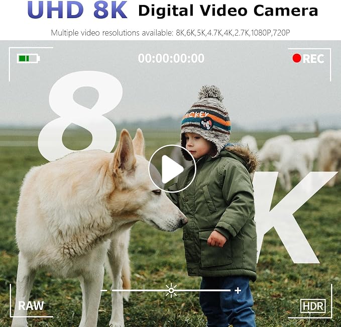 8K Digital Camera for Photography, 88MP Autofocus Vlogging Camera for YouTube - Image 2