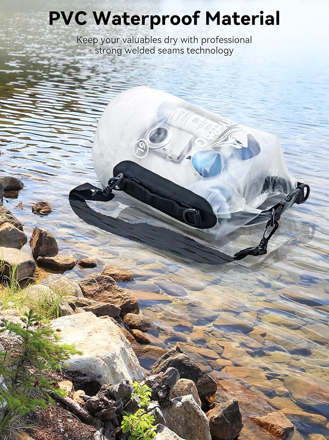 HEETA Dry Bag Waterproof for Women Men, 5L/10L/20L/30L/40L Roll Top Lightweight - Image 3