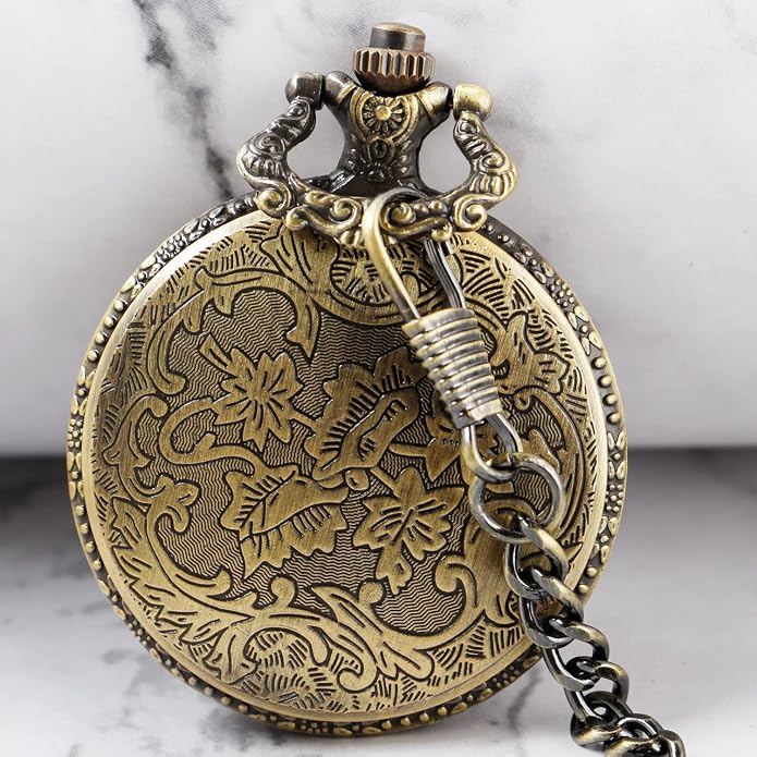 Men's Pocket Watch, Arabic Digital Dial Pocket Watches - Image 4