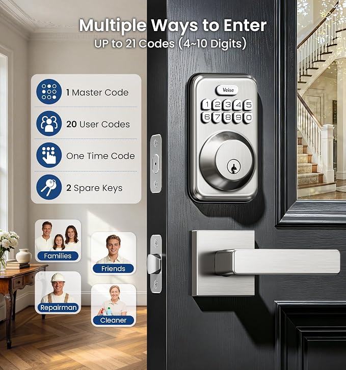 Veise Keyless Entry Door Lock - Image 2