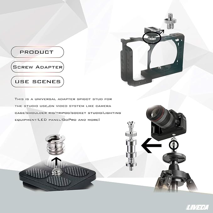 Niewalda 1/4 Inch to 3/8 Inch Tripod Adapter - Image 5