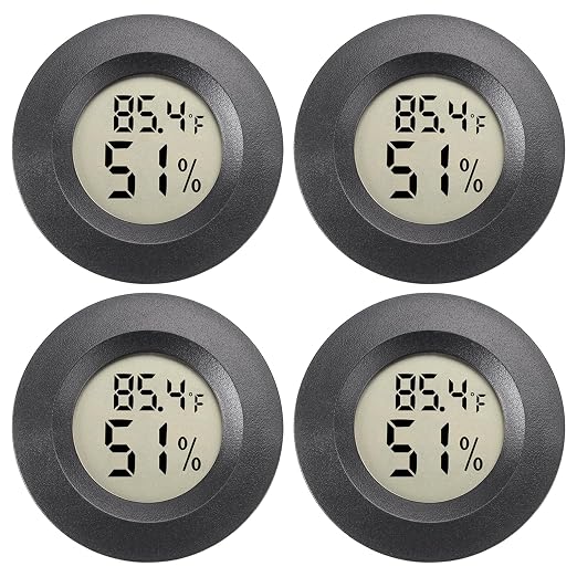Mini Hygrometer Digital Thermometer Humidity Meter 4 Pack Hygrometer by WEIMELTOY