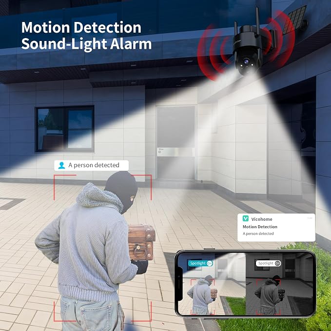Armorcope 2Pack 2K HD Solar Security Cameras Wireless Outdoor, 360° PTZ View - Image 6