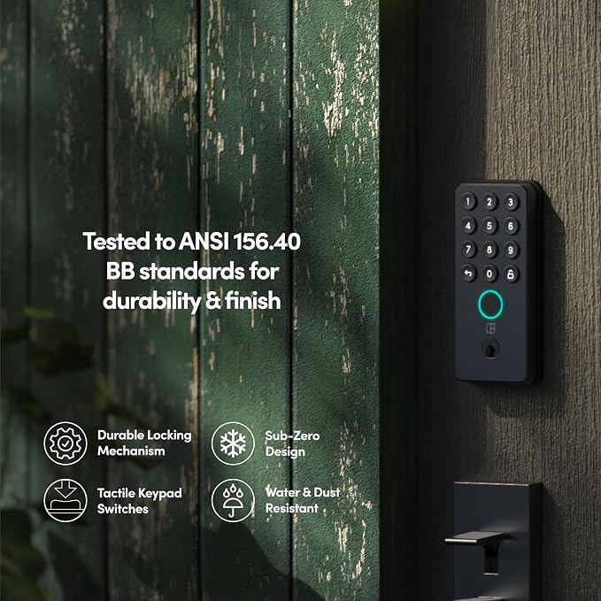 igloohome Deadbolt Go Smart Lock w/Fingerprint, Digital Keys, Remote PIN Codes - Image 9