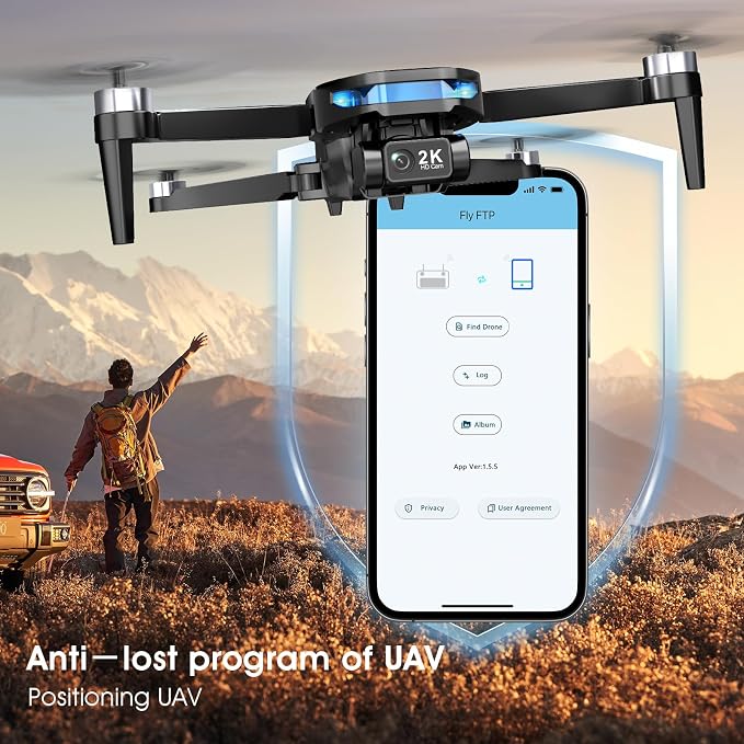 GPS Drone with EIS 2K Camera for Adults, 7.22 inch Screen on Remote Controller - Image 7