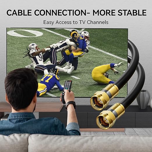 Nixsto RG6 Coaxial Cable, 3FT 6FT 10FT 15FT 25FT 50FT 100FT Coax Cable Cord - Image 6
