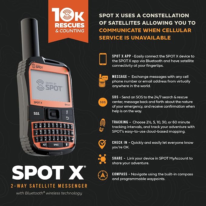 Spot X with Bluetooth 2-Way Satellite Messenger | SOS Protection | Handheld - Image 2