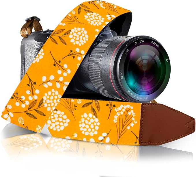 Art Tribute Camera Strap, Vintage Embroidered Neck Shoulder & Crossbody Camera by ArtTribute
